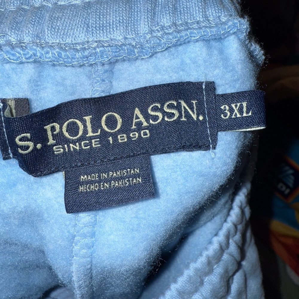 U.S. Polo Assn. Sky Blue Men's Athletic Shorts - Picture 3 of 3